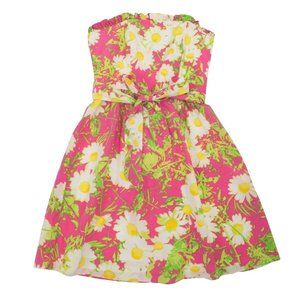 Lilly Pulitzer 0 Dress Pink Briddie Lawn Strapless